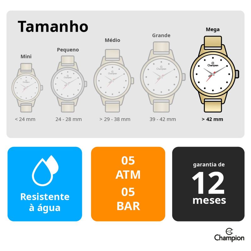 RelogioChampionMasculinoCA31382U