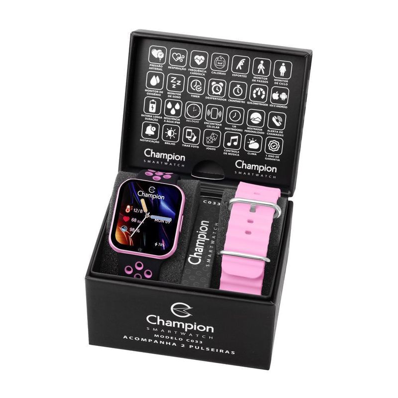 Relogio Champion Smartwatch CH50033R
