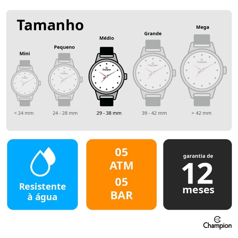 RelogioChampionFemininoCN20524T