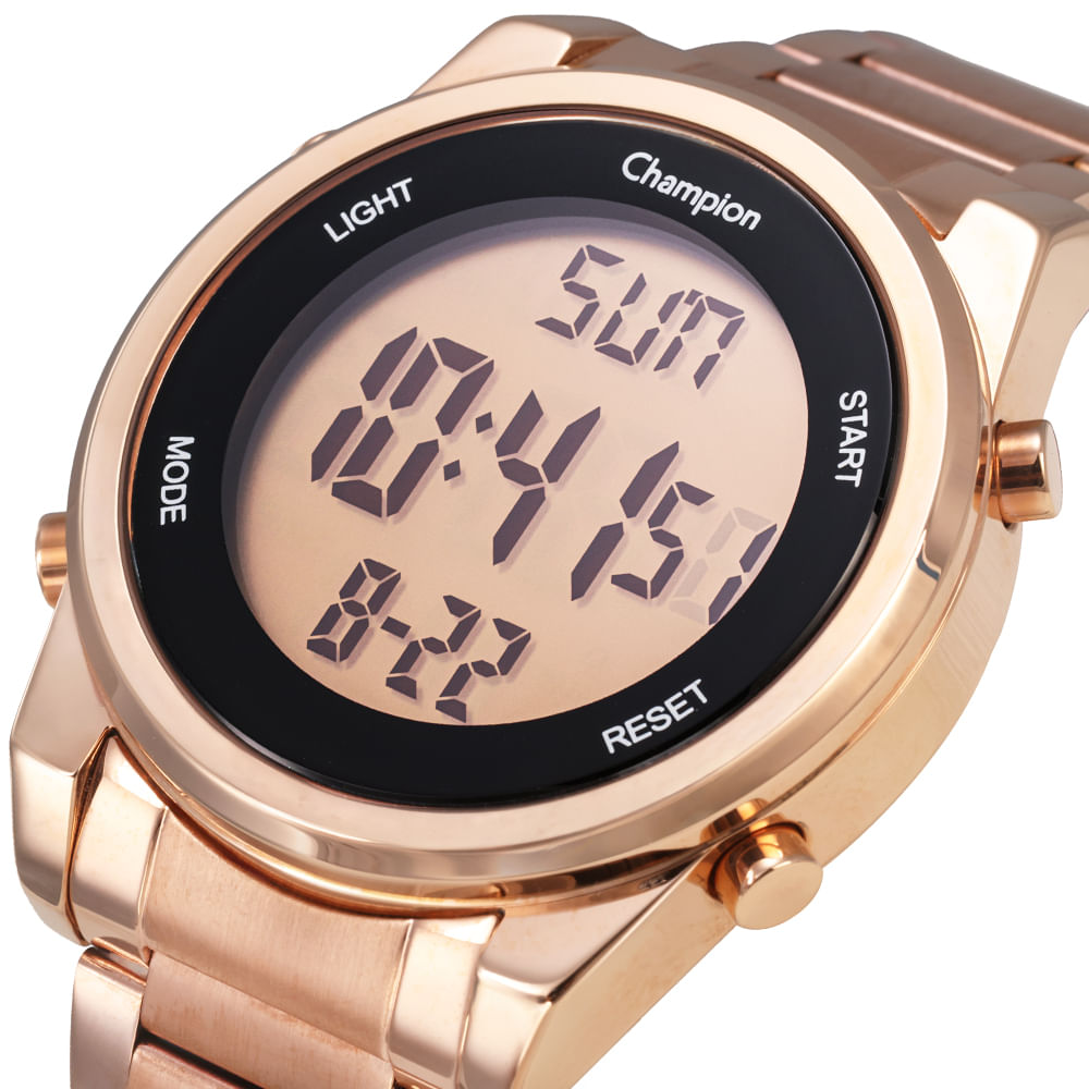 Champion CH40071X — Relogio Feminino Digital LCD Rose - Champion
